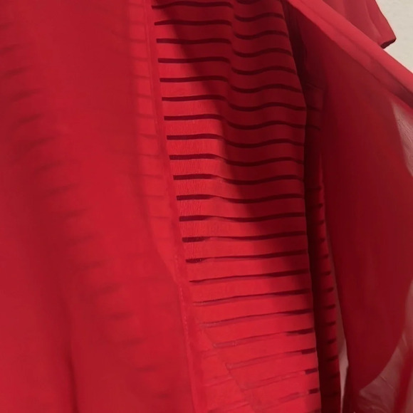 I.N. Studio Red Blouse with sewn in Tank Top Size 1X - Picture 8 of 12